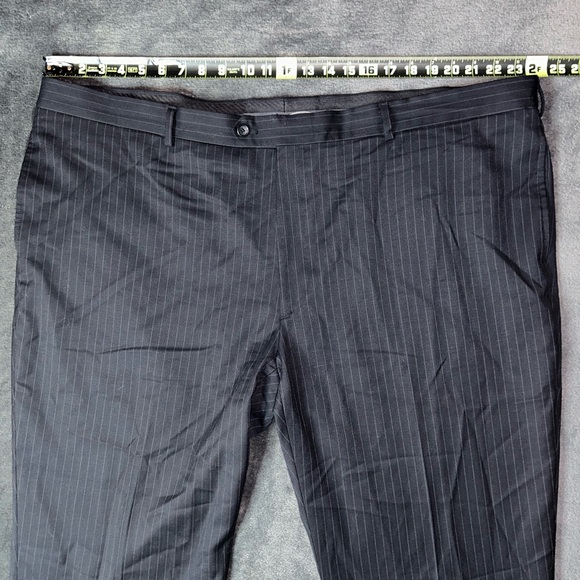 Pronto Uomo Size 48W Black&White Pinstripe Corporate Office Wedding Dress Pants - Picture 4 of 11